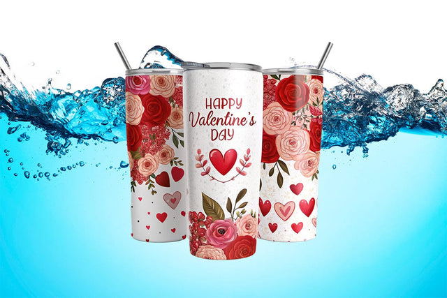 Valentine's Day Tumbler Wrap Design SVG Angelina750 