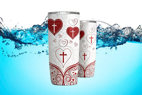 Valentine's Day Tumbler Wrap Design SVG Angelina750 
