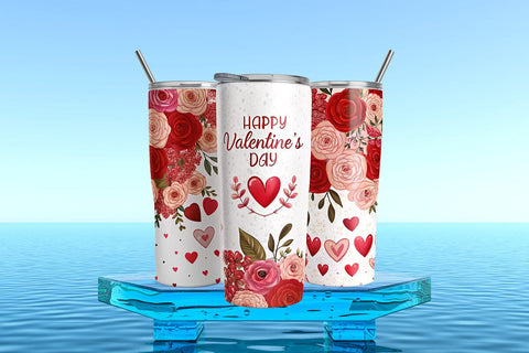 Valentine's Day Tumbler Wrap Design SVG Angelina750 