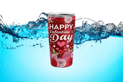 Valentine's Day Tumbler Wrap Design SVG Angelina750 