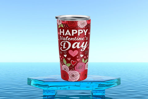 Valentine's Day Tumbler Wrap Design SVG Angelina750 