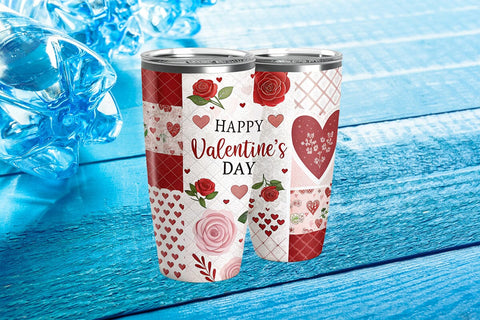 Valentine's Day Tumbler Wrap Design SVG Angelina750 