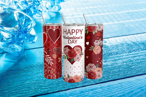 Valentine's Day Tumbler Wrap Design SVG Angelina750 