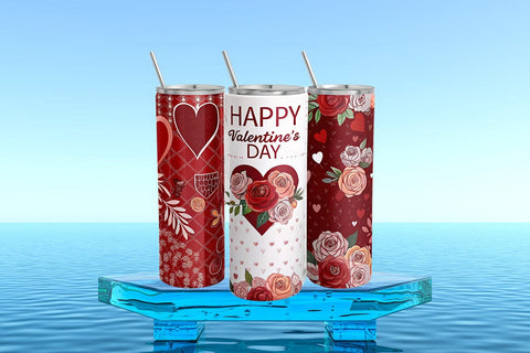 Valentine's Day Tumbler Wrap Design SVG Angelina750 
