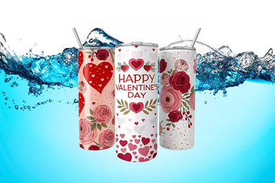 Valentine's Day Tumbler Wrap Design SVG Angelina750 