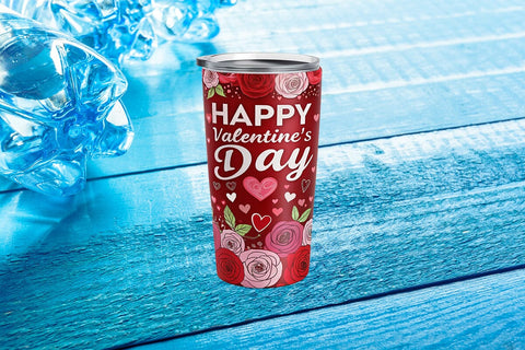 Valentine's Day Tumbler Wrap Design SVG Angelina750 