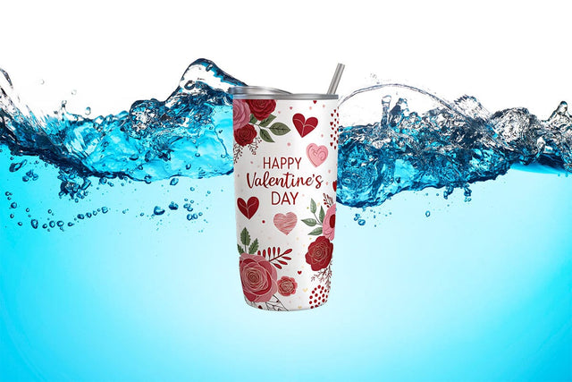 Valentine's Day Tumbler Wrap Design SVG Angelina750 