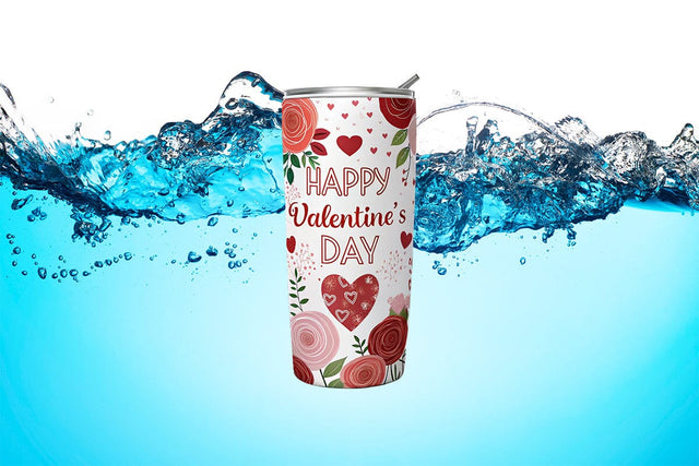 Valentine's Day Tumbler Wrap Design SVG Angelina750 