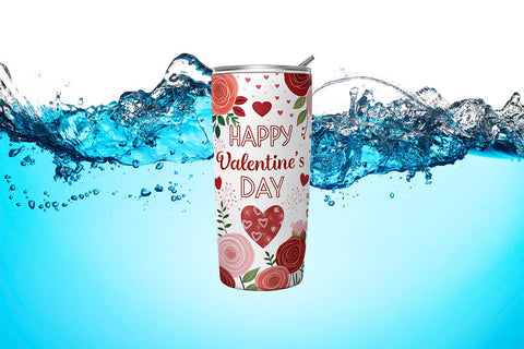 Valentine's Day Tumbler Wrap Design SVG Angelina750 