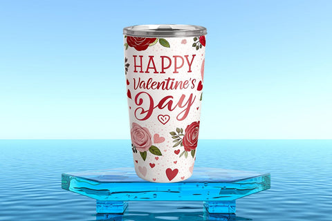 Valentine's Day Tumbler Wrap Design SVG Angelina750 