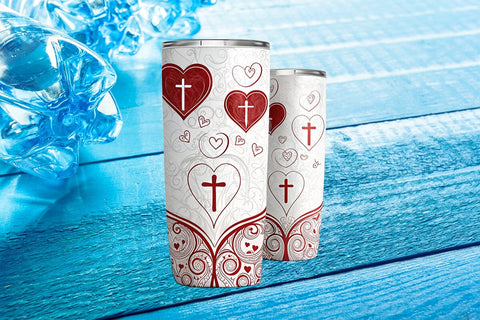 Valentine's Day Tumbler Wrap Design SVG Angelina750 