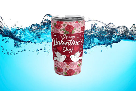 Valentine's Day Tumbler Wrap Design SVG Angelina750 