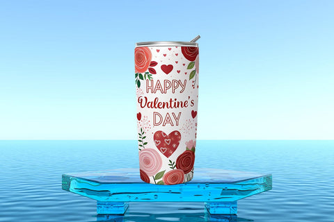 Valentine's Day Tumbler Wrap Design SVG Angelina750 
