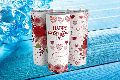 Valentine's Day Tumbler Wrap Design SVG Angelina750 