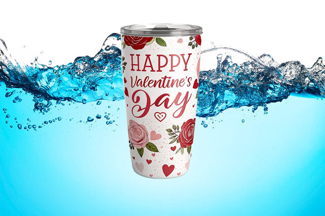 Valentine's Day Tumbler Wrap Design SVG Angelina750 