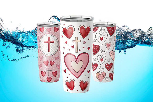 Valentine's Day Tumbler Wrap Design SVG Angelina750 