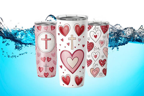 Valentine's Day Tumbler Wrap Design SVG Angelina750 