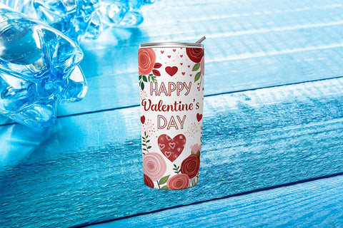 Valentine's Day Tumbler Wrap Design SVG Angelina750 