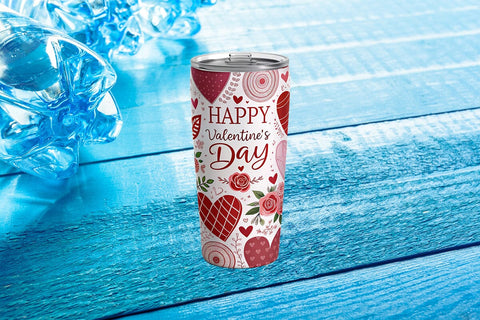 Valentine's Day Tumbler Wrap Design SVG Angelina750 
