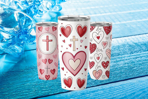 Valentine's Day Tumbler Wrap Design SVG Angelina750 