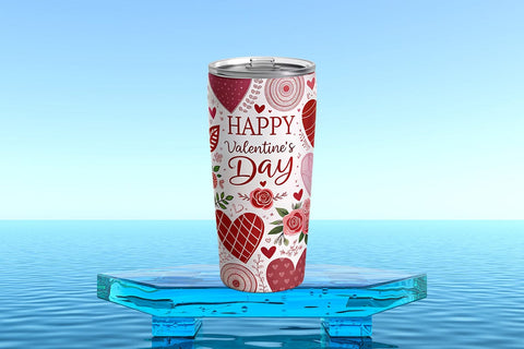 Valentine's Day Tumbler Wrap Design SVG Angelina750 