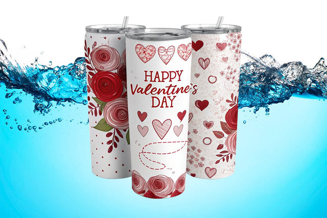 Valentine's Day Tumbler Wrap Design SVG Angelina750 