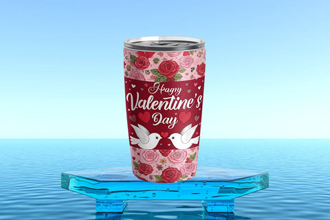 Valentine's Day Tumbler Wrap Design SVG Angelina750 