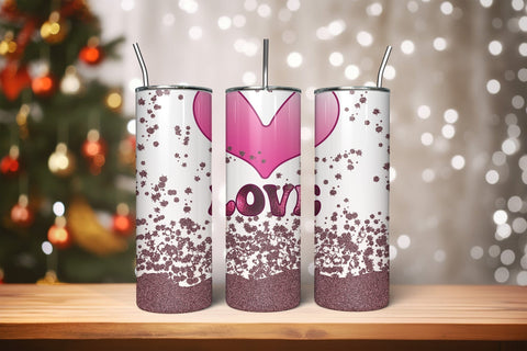 Valentines Day Tumbler Wrap - Love PNG Sublimation CraftLabSVG 