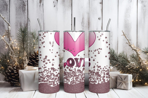 Valentines Day Tumbler Wrap - Love PNG Sublimation CraftLabSVG 