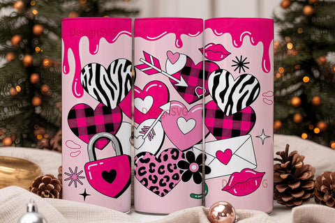 Valentine's Day Tumbler Wrap PNG Sublimation DesignSVG 