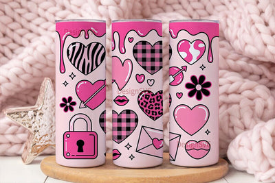 Valentine's Day Tumbler Wrap PNG Sublimation DesignSVG 