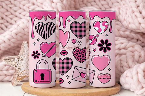 Valentine's Day Tumbler Wrap PNG Sublimation DesignSVG 
