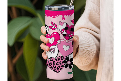Valentine's Day Tumbler Wrap PNG Sublimation DesignSVG 