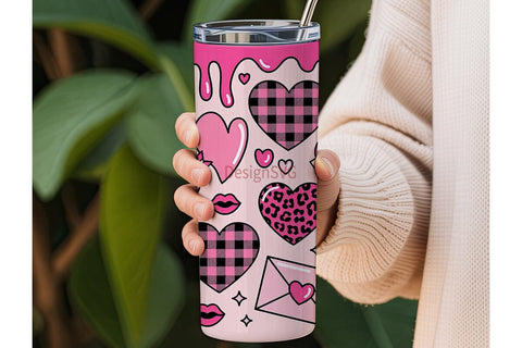 Valentine's Day Tumbler Wrap PNG Sublimation DesignSVG 