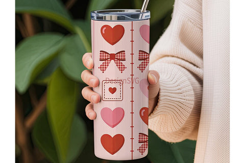 Valentine's Day Tumbler Wrap Sublimation DesignSVG 