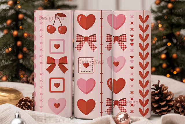 Valentine's Day Tumbler Wrap Sublimation DesignSVG 
