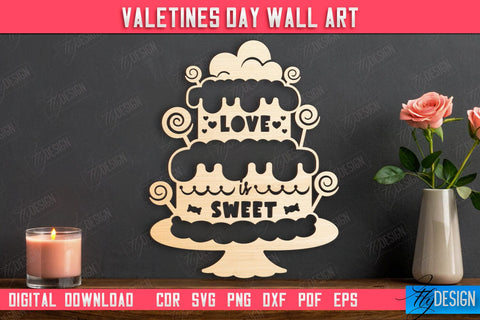 Valentine's Day Wall Art Bundle | Romantic Gift | Wall Decor | Wood Art Ideas | CNC Files SVG Fly Design 