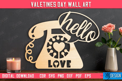 Valentine's Day Wall Art | Romantic Gift | Wall Decor | Wood Art Ideas | CNC File SVG Fly Design 