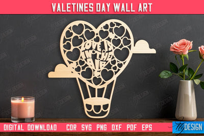 Valentine's Day Wall Art | Romantic Gift | Wall Decor | Wood Art Ideas | CNC File SVG Fly Design 