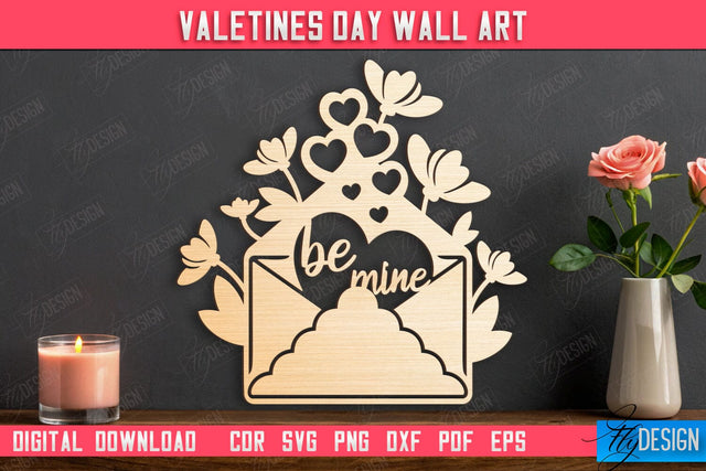 Valentine's Day Wall Art | Romantic Gift | Wall Decor | Wood Art Ideas | CNC File SVG Fly Design 