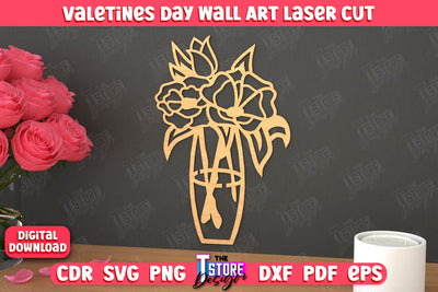 Valentine's Day Wall Art | Romantic Gift | Wall Decor | Wood Art Ideas | CNC File SVG The T Store Design 