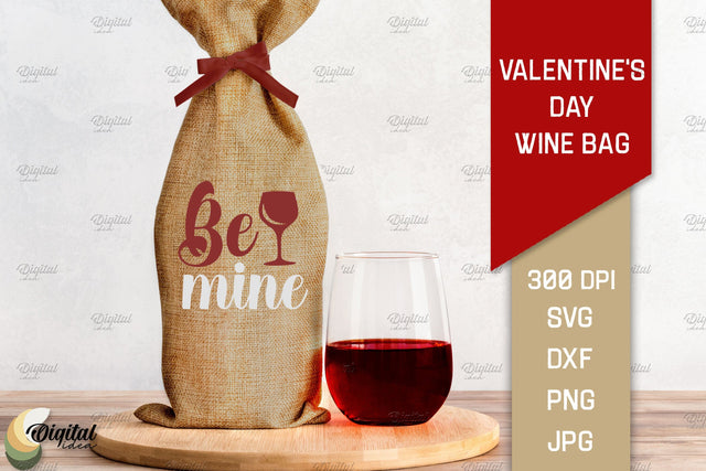 Valentine's Day Wine Bag. Love Quote SVG SVG Evgenyia Guschina 