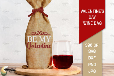 Valentine's Day Wine Bag. Love Quote SVG. Wine Bag Quotes SVG SVG Evgenyia Guschina 