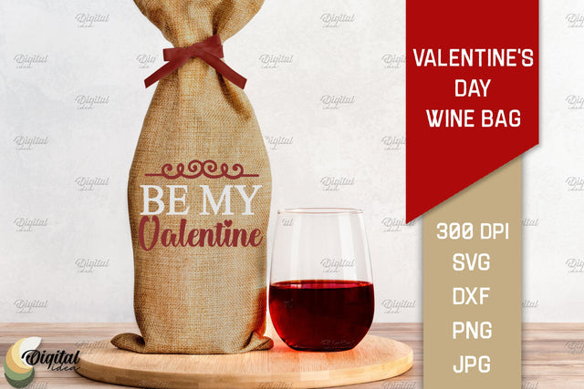 Valentine's Day Wine Bag. Love Quote SVG. Wine Bag Quotes SVG SVG Evgenyia Guschina 