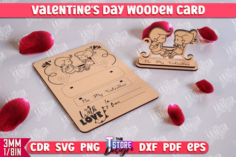 Valentine's Day Wooden Cards Bundle | Romantic Gifts | Greeting Cards | Standing Cards | CNC Files SVG The T Store Design 