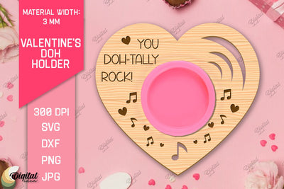 Valentines Doh Holder Laser Cut. Love Quote SVG SVG Evgenyia Guschina 