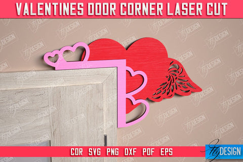 Valentine’s Door Corners Bundle | Wall Décor | Valentine’s Signs | Porch Décor | Romantic | CNC Files SVG Fly Design 