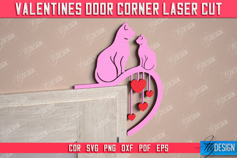 Valentine’s Door Corners Bundle | Wall Décor | Valentine’s Signs | Porch Décor | Romantic | CNC Files SVG Fly Design 