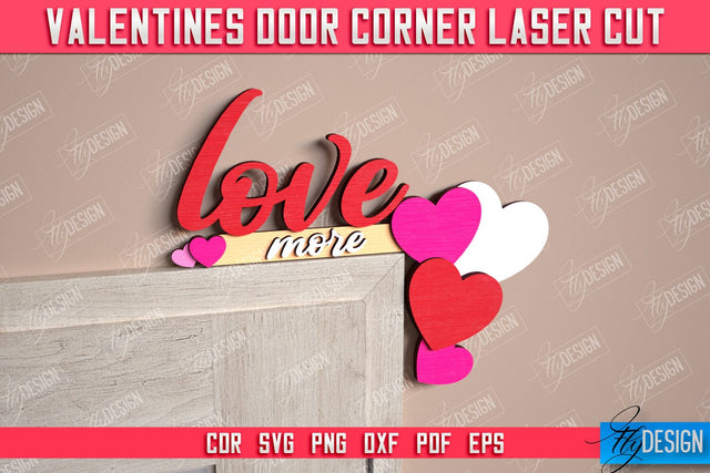 Valentine’s Door Corners | Wall Décor | Valentine’s Signs | Porch Décor | Romantic | CNC File SVG Fly Design 