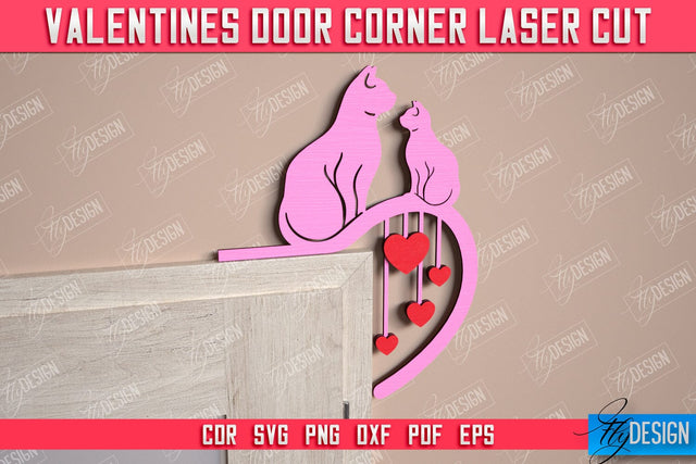 Valentine’s Door Corners | Wall Décor | Valentine’s Signs | Porch Décor | Romantic | CNC File SVG Fly Design 